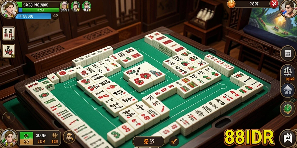 Tampilan gameplay Mahjong yang menarik dan interaktif di 88IDR.