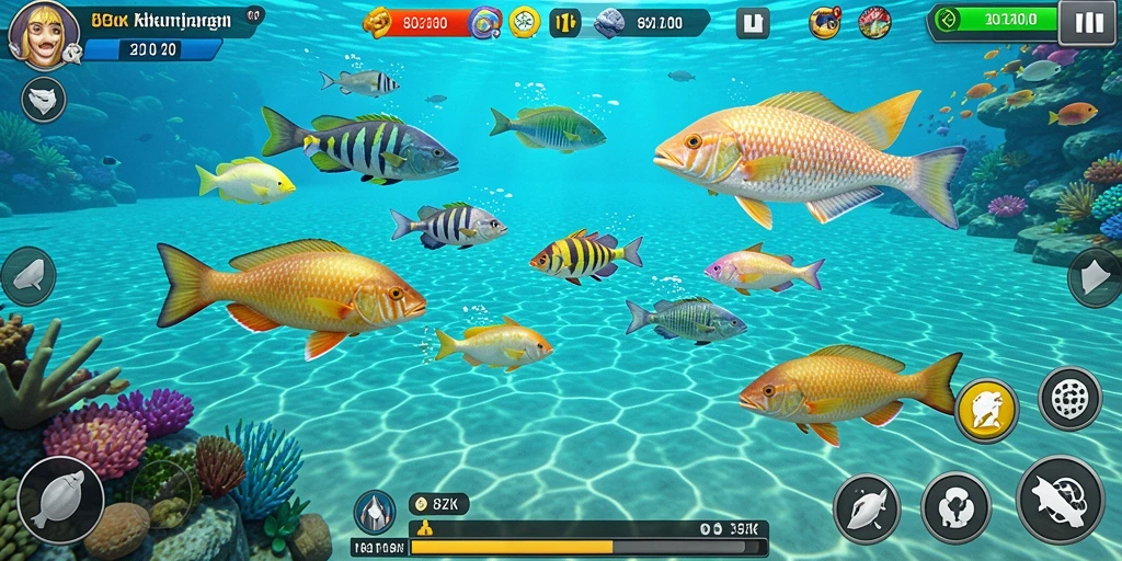 Gameplay seru Tembak Ikan di 8ZK dengan grafis menarik.