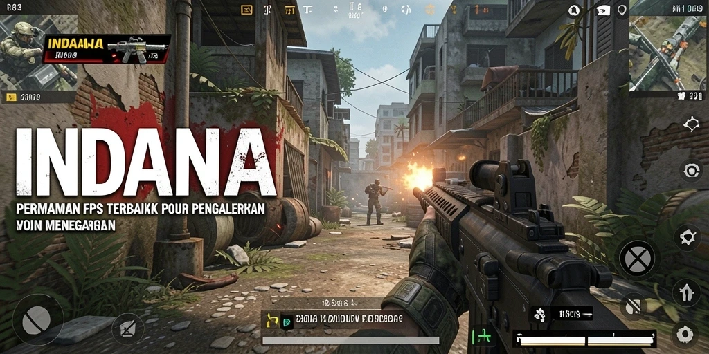 Screenshot INDAAA menampilkan aksi tembak-menembak yang seru.