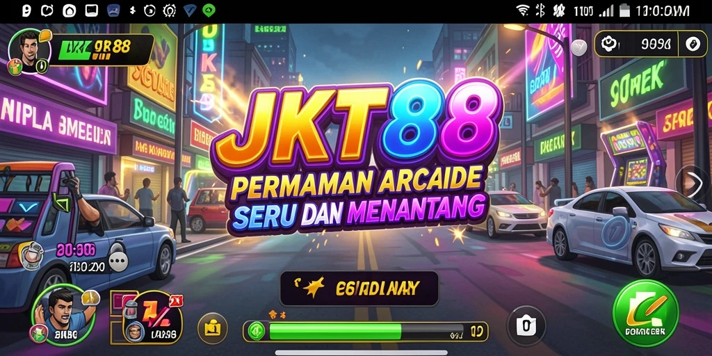 Screenshot utama JKT88 menunjukkan gameplay seru yang penuh tantangan.