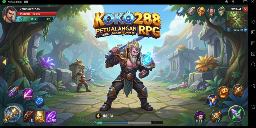 Tampilan gameplay RPG seru KOKO288 dengan karakter unik dan pertarungan epik.