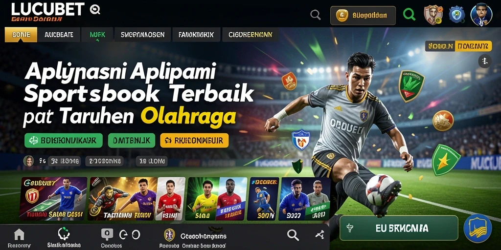 Tampilan layar utama LUCUBET dengan pilihan taruhan olahraga.