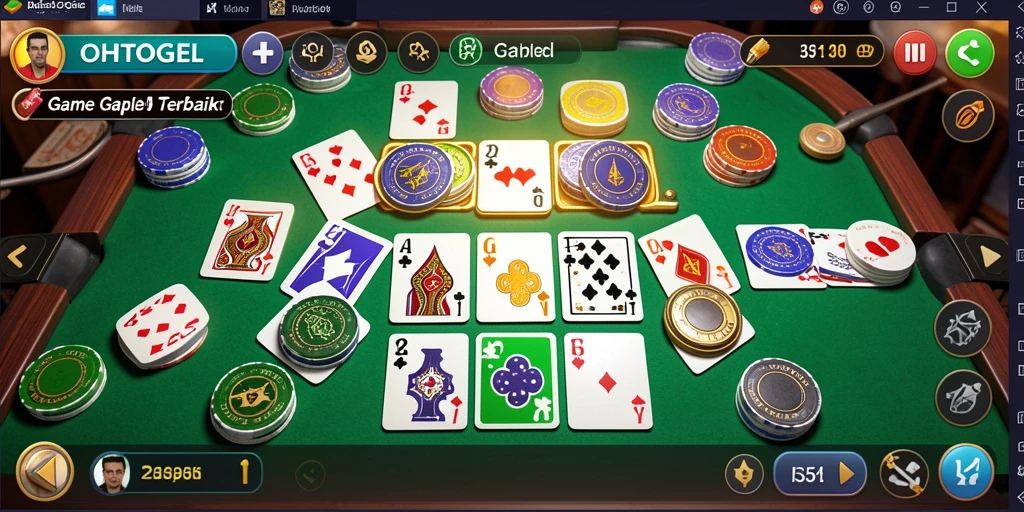Tampilan gameplay seru OHTOGEL dalam permainan Gaple.