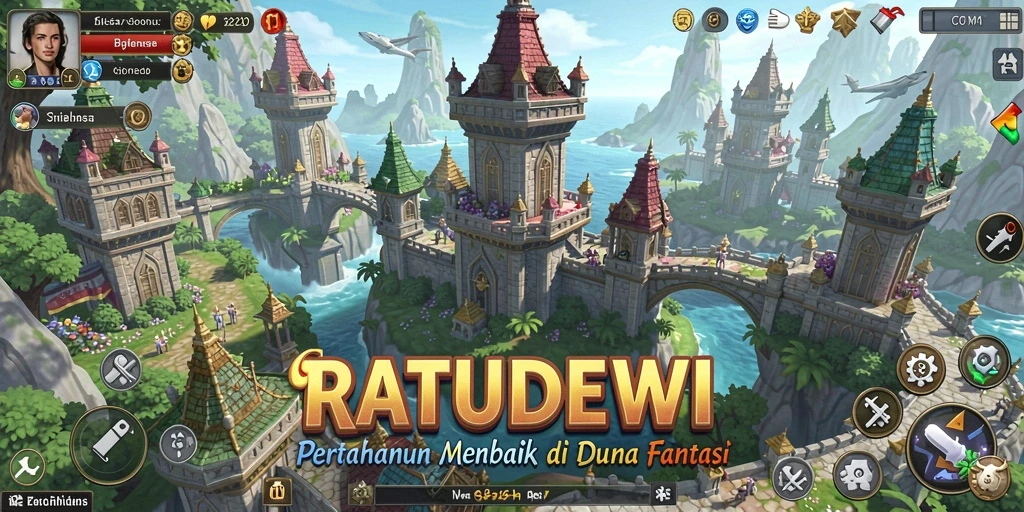 Tampilan gameplay menakjubkan dalam game Tower Defense RATUDEWI.