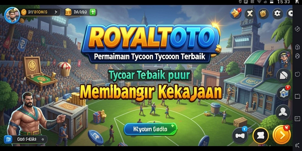 Tampilan gameplay ROYALTOTO yang menampilkan strategi bisnis yang menarik.
