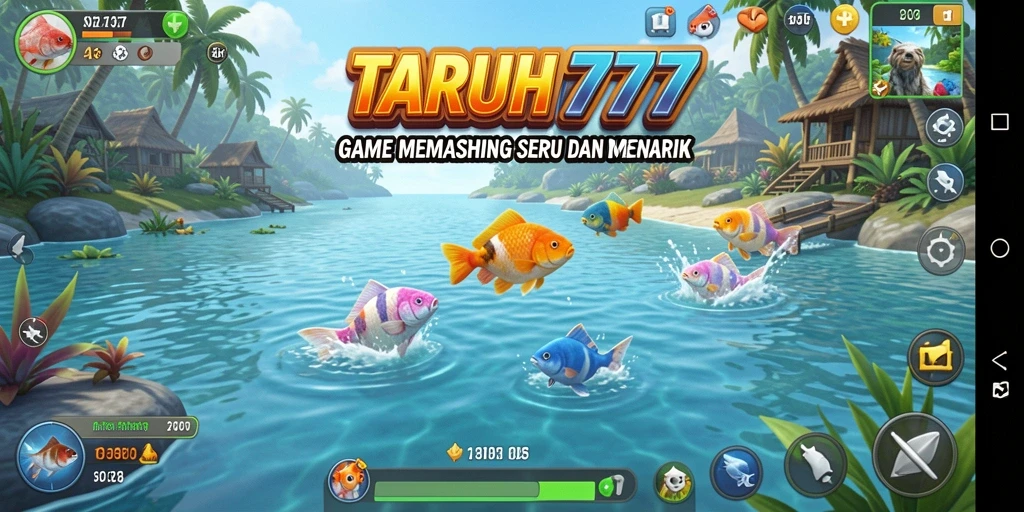 Screenshot TARUH777 menampilkan aksi seru dalam permainan Fishing.